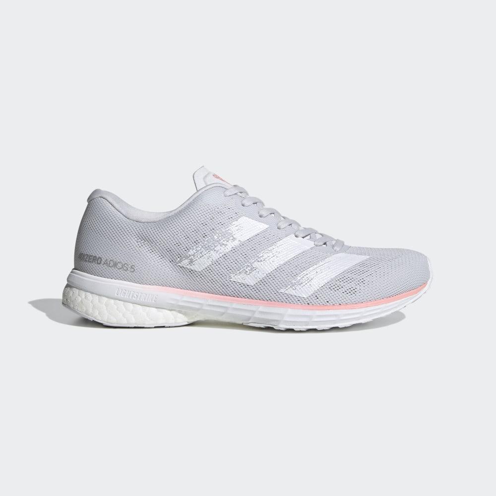 Adidas Women's Adizero Adios 5 Running Shoes Grey/White/Pink Ireland EG1180